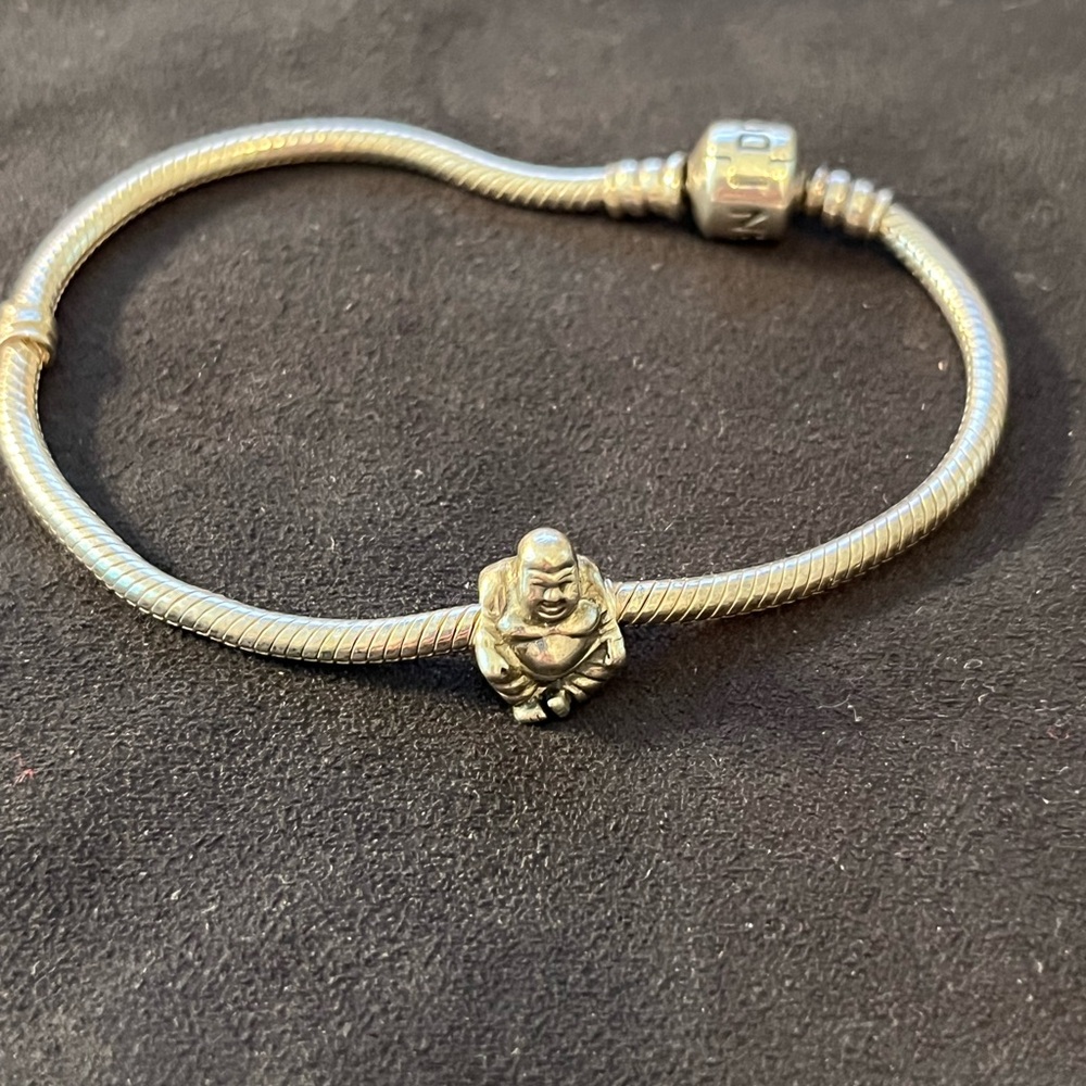 Silver Buddha Charm Bracelet